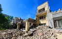 Bâtiment ruiné à Kherson en Ukraine